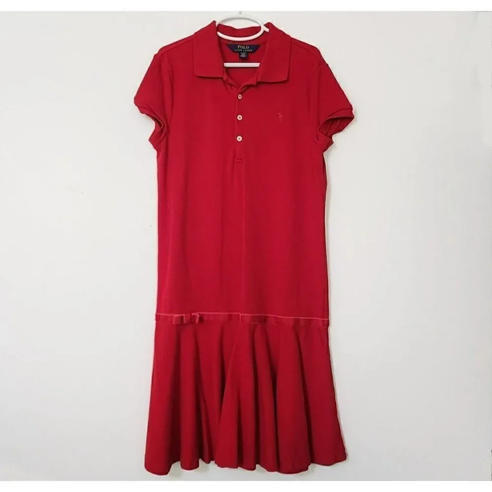 Polo RL‎ Girl's - Size XL/16 - Red Polo dress